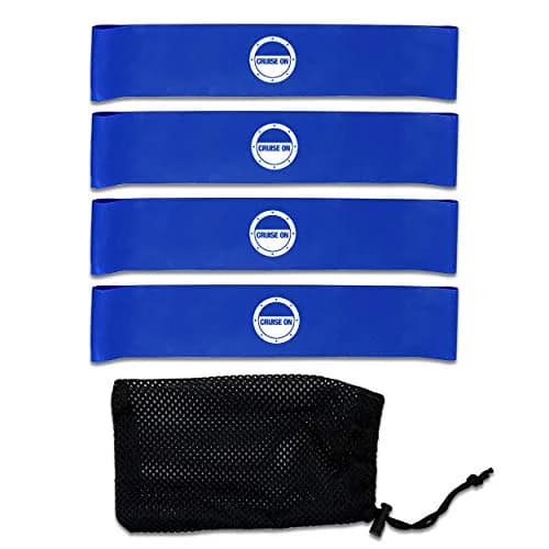 Cruise On Towel Bands for Cruise Chairs, 4 Pack, Blue | Flexible Latex Towel Holders for Beach & Pool thumbnail 7