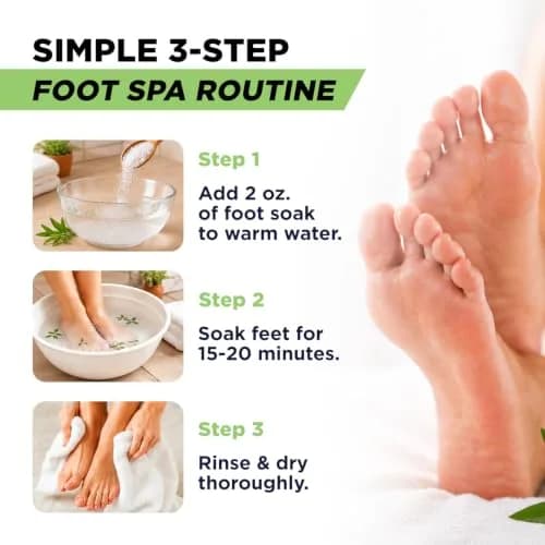 FOOT CURE Tea Tree Oil Epsom Salt Foot Soak 473ml (16 Fl Oz) | Softens Calluses & Refreshes Tired Feet thumbnail 4
