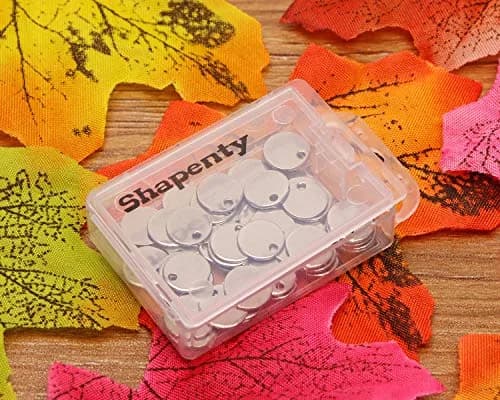 Shapenty Small Round Stainless Steel Flat Blank Stamping Tag Pendants 8MM | DIY Jewelry Charms thumbnail 6