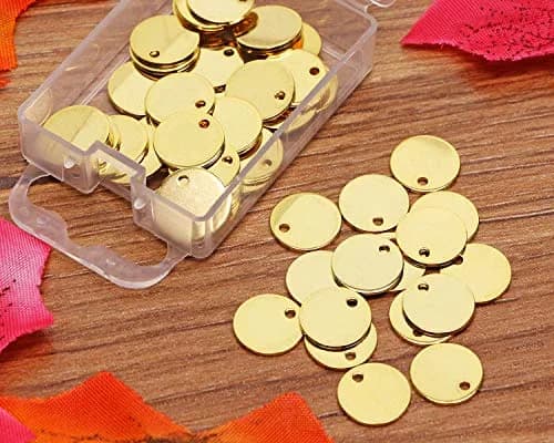 Shapenty Small Round Stainless Steel Flat Blank Stamping Tag Pendants 10MM | DIY Jewelry Charms thumbnail 3