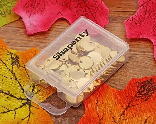 Shapenty 8mm Gold Round Stainless Steel Stamping Charms (50PCS) | Jewelry Making Supplies thumbnail 6