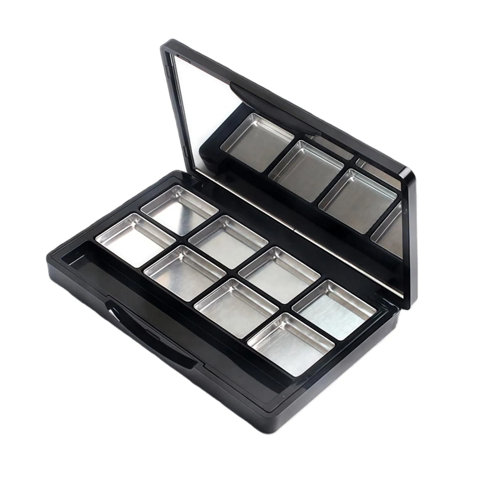 Elandy Cosmetic Case Black 90*58*11mm | Portable DIY Makeup Organizer with Mirror - main product image