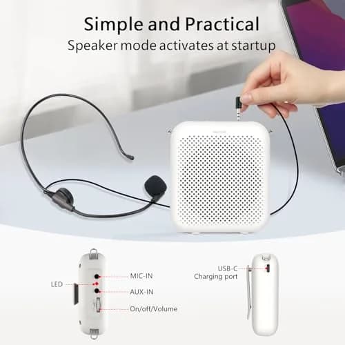 Norwii Portable Voice Amplifier with Wired Microphone Headset | 10W Loud & Clear Sound thumbnail 7