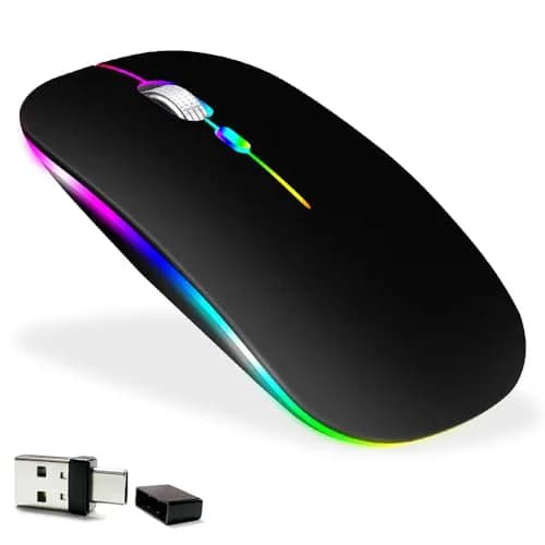 KLO Rechargeable Bluetooth Mouse | Dual Mode, 4 Connection Types, Silent, 1600 DPI, Compatible with Mac & Windows thumbnail 1