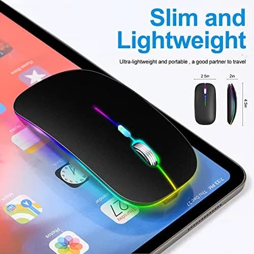KLO Rechargeable Bluetooth Mouse | Dual Mode, 4 Connection Types, Silent, 1600 DPI, Compatible with Mac & Windows thumbnail 4