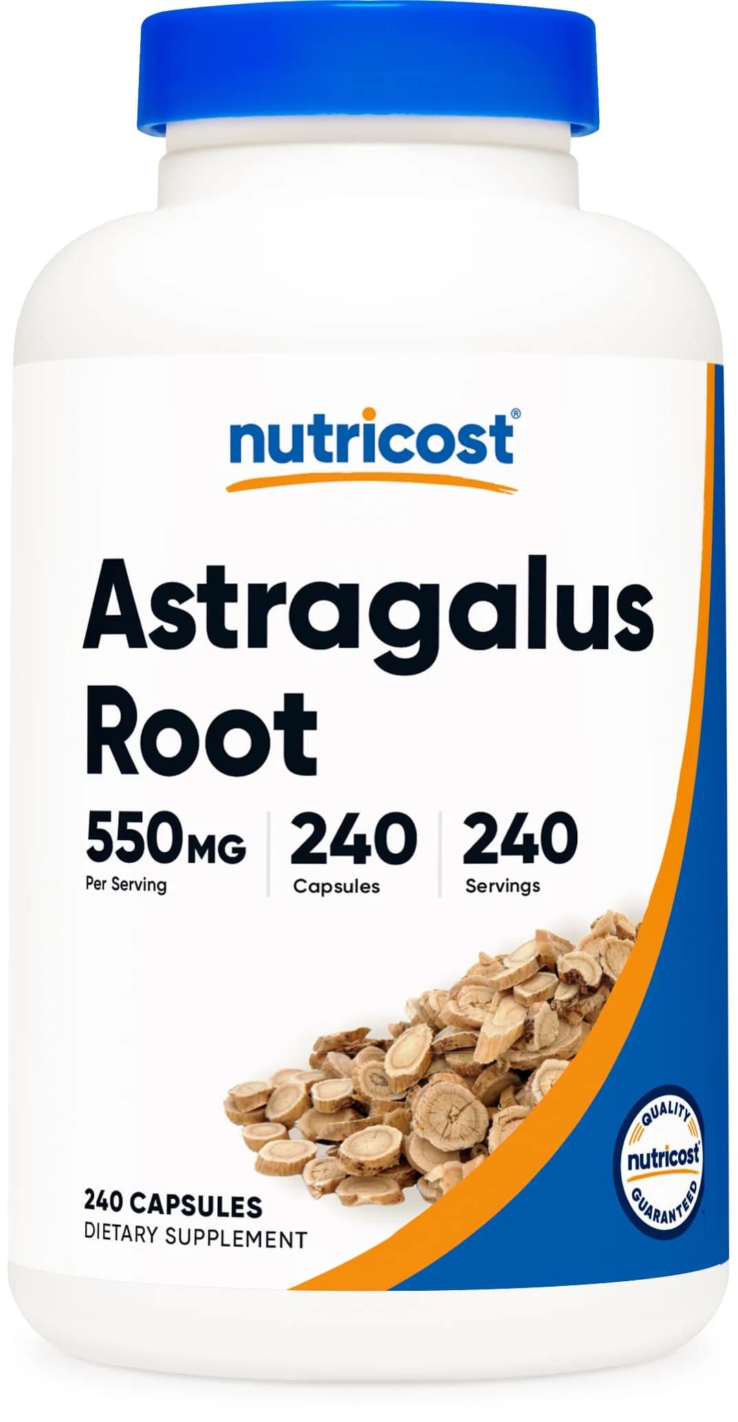 Nutricost Astragalus Capsules 550mg (240 Count, 240 Servings) | Gluten-Free Herbal Supplement for Adults