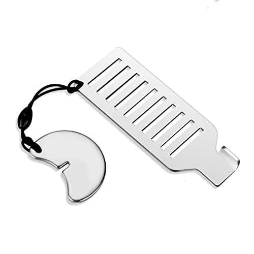 ozozo Portable Door Lock for Travel - Improved Security Device for Hotels & Apartments, Silver (1.18" x 3.15" x 0.4") thumbnail 1