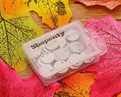 Shapenty 10mm Round Stainless Steel Stamping Tag Pendants, 50PCS | DIY Jewelry Making Charms thumbnail 7