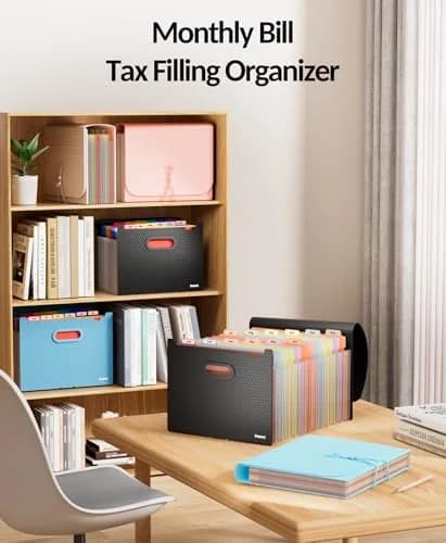 Sooez Accordion File Organizer, 13-Pocket Expanding File Folder Letter Size | Acid-Free Paper for Secure Document Storage thumbnail 7