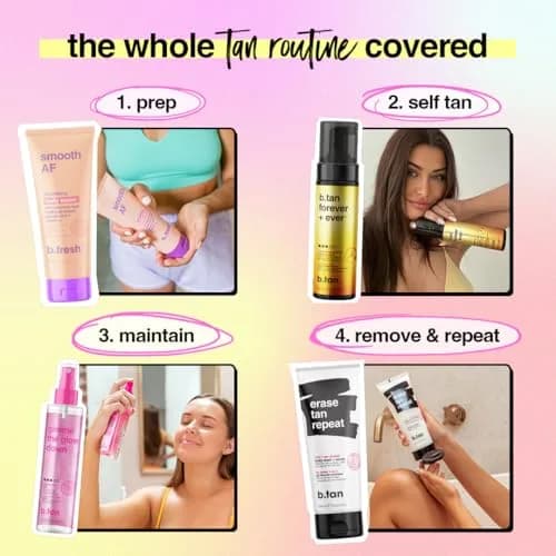 B.TAN Ultra Dark Self Tanner Mousse 200ml (6.7 Fl Oz) | 1 Hour Express Bronzing Fake Tan Foam thumbnail 6