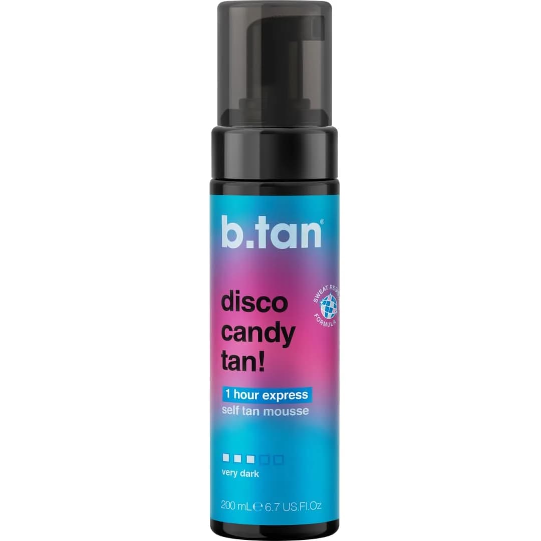 B.TAN Violet Self Tanner Mousse 200ml (6.7 Fl Oz) | Color Correcting Fake Tan Foam — Dark / 6.7 Fl Oz