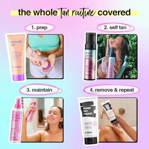 B.TAN Ultra Dark Self Tanner Mousse 197ml (6.7 Fl Oz) | 1 Hour Express Bronzing Fake Tan Foam thumbnail 6