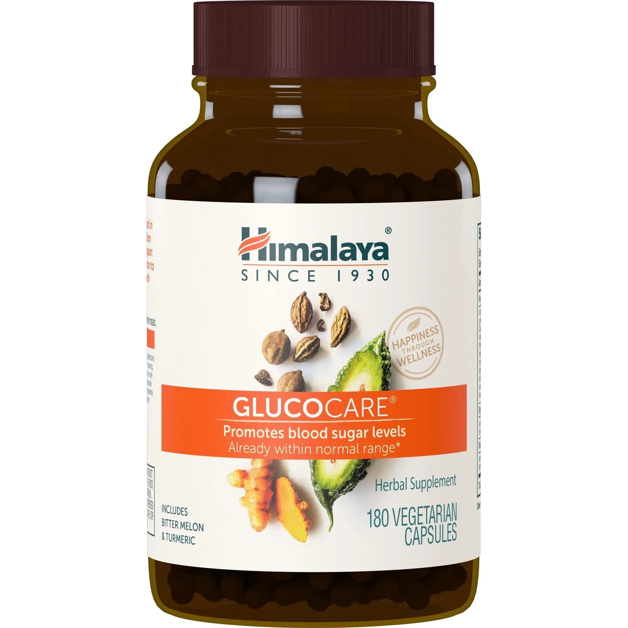 Himalaya GlucoCare Herbal Blood Sugar Support 180 Capsules | Ayurvedic Metabolism & Energy Balance - main product image