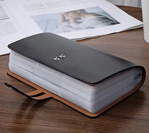 JERLA RFID Credit Card Holder Book 96 Card Slots (18.54cm x 10.92cm x 2.49cm) | Genuine PU Leather Organizer thumbnail 3