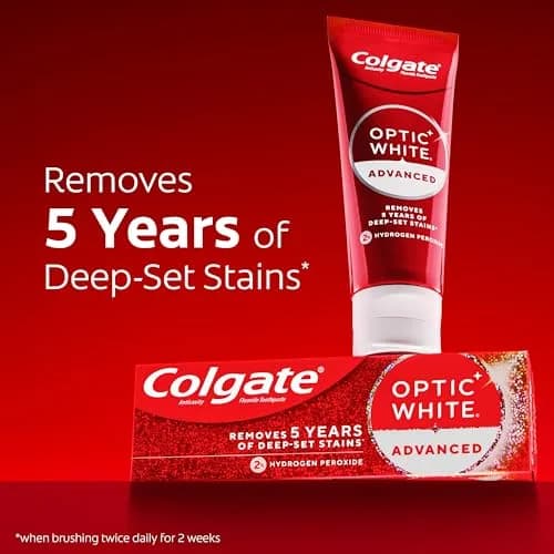 Colgate Optic White Advanced Hydrogen Peroxide Toothpaste 3.2 oz (9.6 oz Total) | Clinically Proven Whitening thumbnail 3