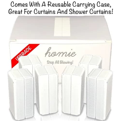 Homie Magnetic Curtain Weights 8 Pack Waterproof Magnets + Carrying Case, 204g (7.2 oz) Total Weight | Stop Curtains Blowing thumbnail 4