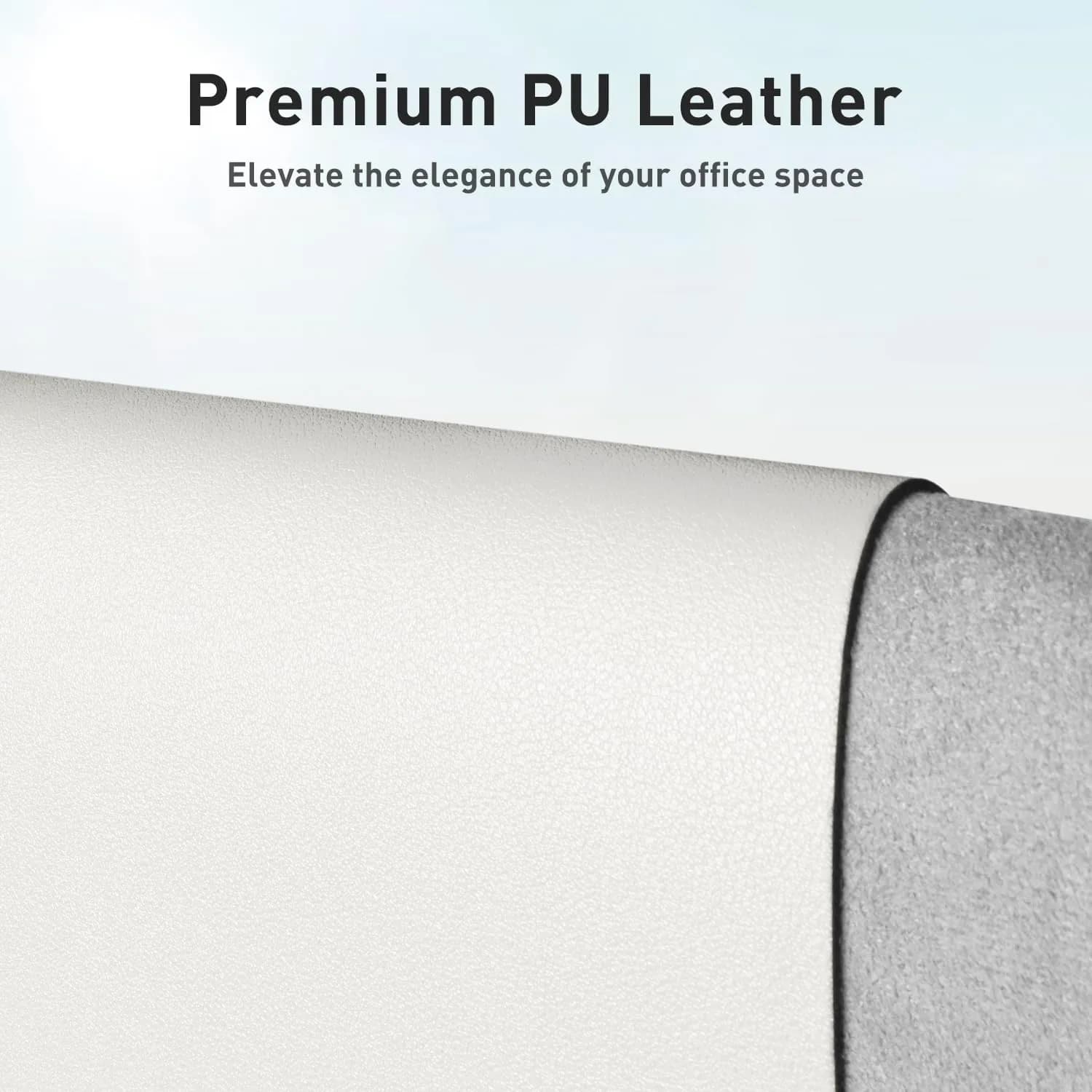 Aothia Off-White PU Leather Desk Pad Protector, Mouse Pad, Office Desk Mat, 31.5" x 15.7" | Protects Desk from Scratches, Stains, Spills thumbnail 2