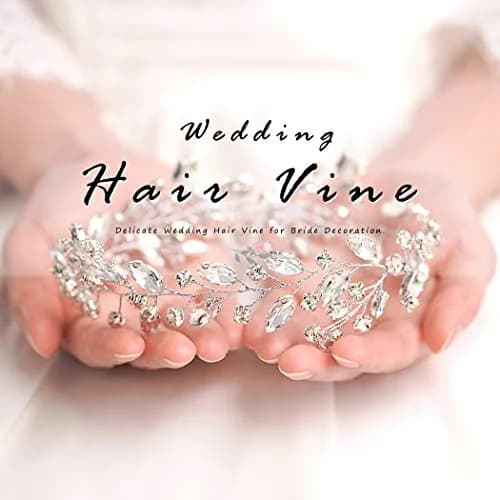 JAKAWIN Rhinestone Wedding Hair Piece Bridal Hair Accessories for Women Silver/Gold 45cm (17.7in) thumbnail 4