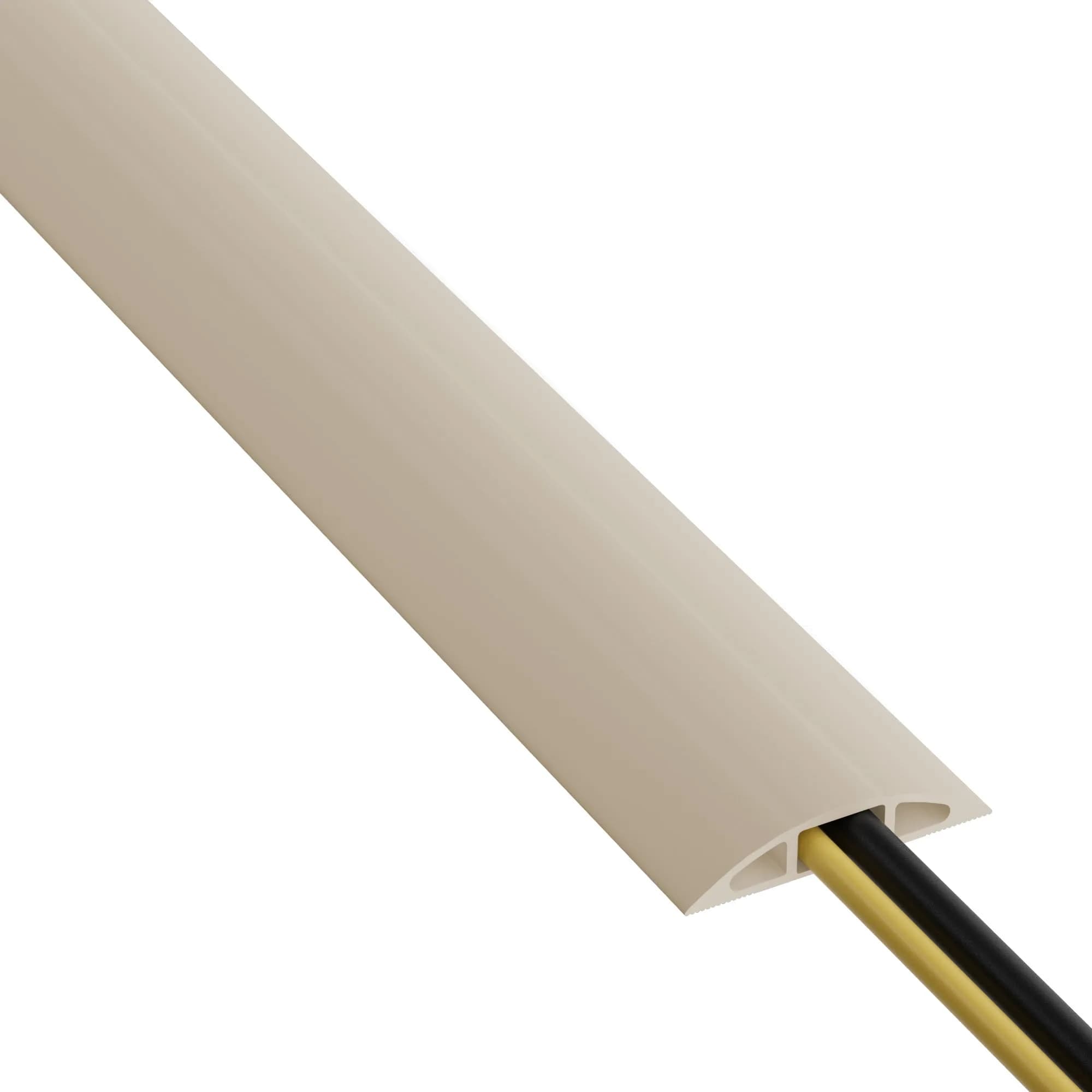D-Line 6ft Floor Cord Cover Beige | Heavy Duty Cable Protector for Floors