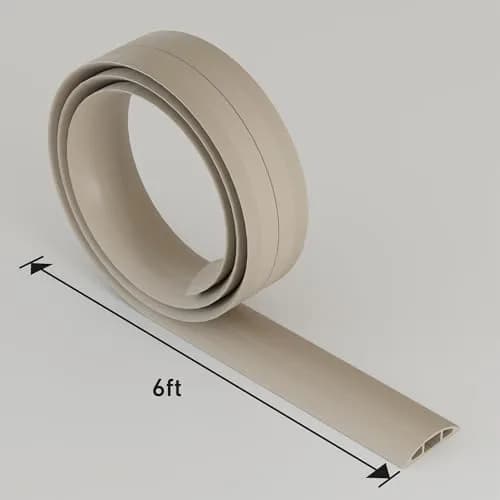 D-Line 6ft Floor Cord Cover Beige | Heavy Duty Cable Protector for Floors thumbnail 8