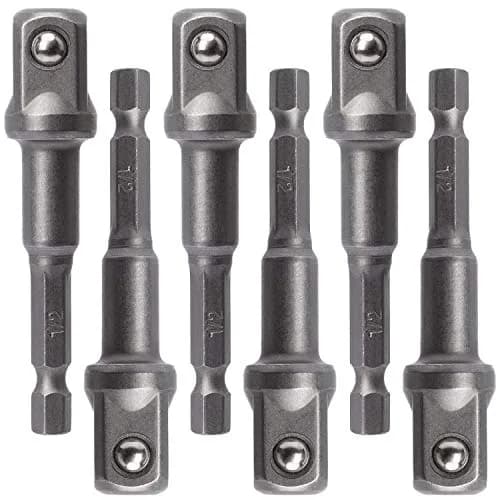 OIIKI 6 Pack 1/2 inch Square Socket Adapter Bit Set | Impact Driver Power Bits for Automotive DIY thumbnail 1