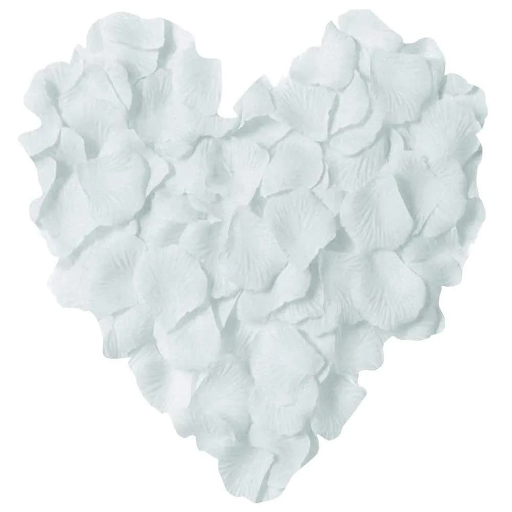 LZXD Light Pink Artificial Silk Rose Petals 1000 Pieces | Reusable Wedding & Party Decor — White