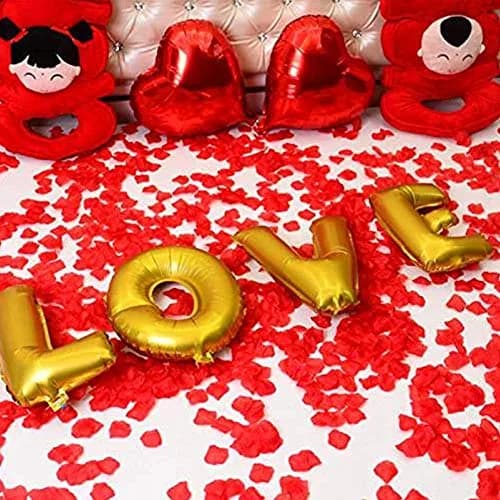 LZXD Artificial Silk Rose Petals 1000 Pieces | Romantic Wedding & Party Decor thumbnail 3