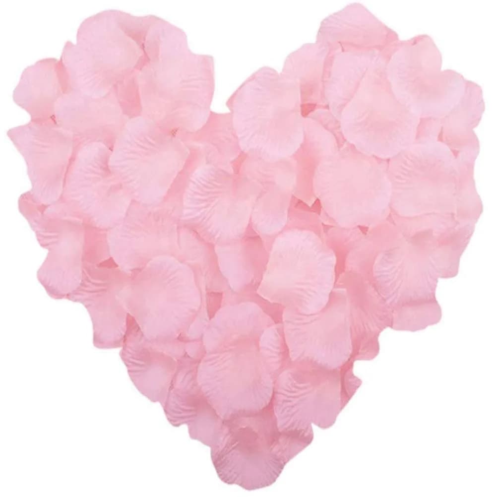 LZXD Light Pink Artificial Silk Rose Petals 1000 Pieces | Reusable Wedding & Party Decor