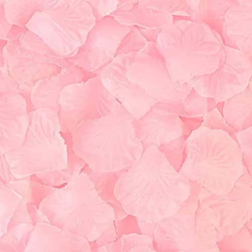 LZXD Light Pink Artificial Silk Rose Petals 1000 Pieces | Reusable Wedding & Party Decor thumbnail 5