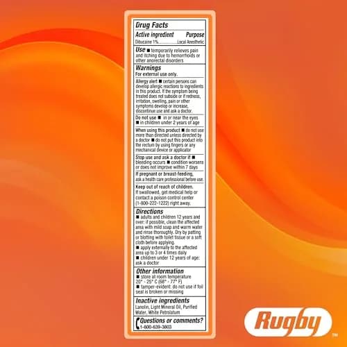 RUGBY LABORATORIES Dibucaine 1% Hemorrhoid Ointment 1 Oz | Fast Relief for Hemorrhoids & Soreness thumbnail 6