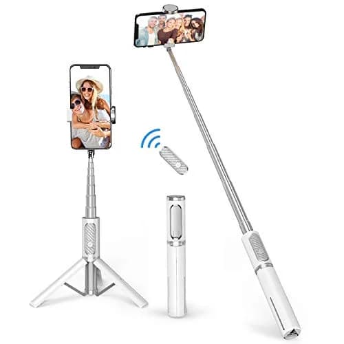 ATUMTEK Selfie Stick Tripod with Bluetooth Remote, 31.3" (79.5 cm) Extendable Aluminum Phone Holder for iPhone & Samsung thumbnail 1