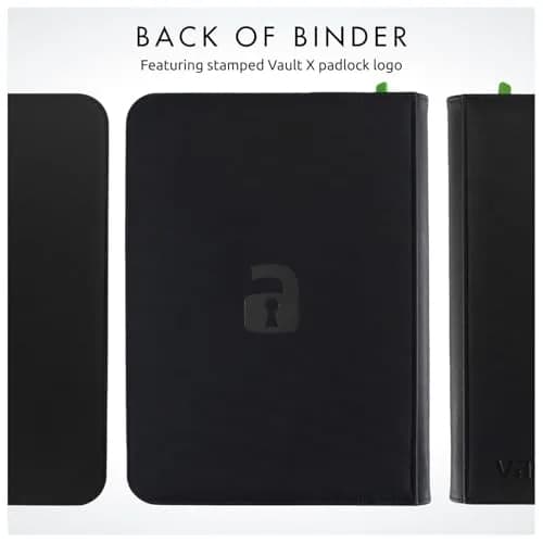 Vault X 9 Pocket Zip Trading Card Binder 360 Cards Exo-Tec (Red) | Durable, Water-Resistant, Archival-Safe thumbnail 9