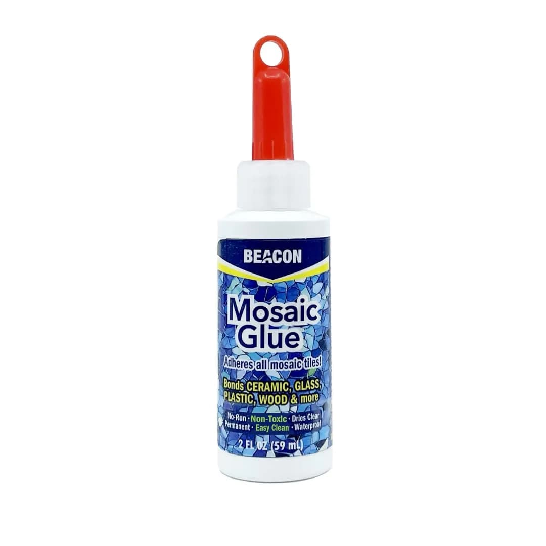 Beacon Mosaic Glue 2-Ounce Bottles | 12-Pack | Waterproof, Non-Toxic, Dries Clear — Clear