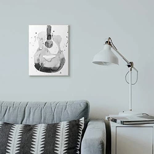 Stupell Industries Acoustic Guitar Watercolor Wall Plaque 13 x 19 Inch | Artistic Music Decor thumbnail 2