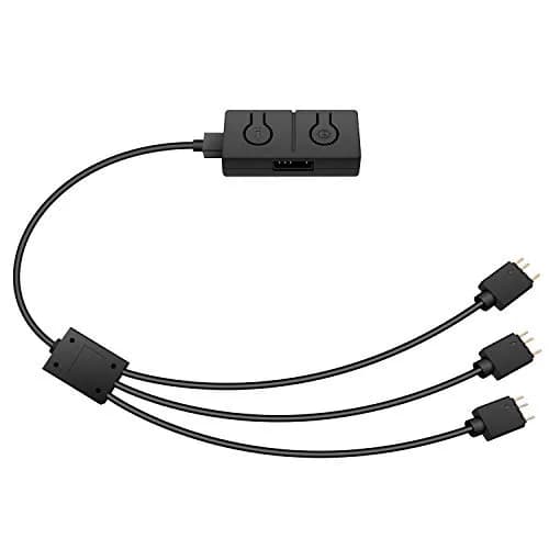 EZDIY-FAB 12V to 5V RGB Converter, 3-Way Splitter, SATA Connector, 50 Color Modes, 100x 5V LEDs | Built-in 50 Color Modes for RGB Control thumbnail 5