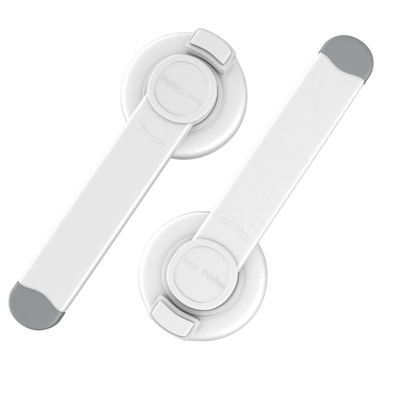 4our Kiddies Baby Toilet Lock 2 Pack | Child Safety, Single Hand Operation, No Damage (6 Piece Set) - main product image