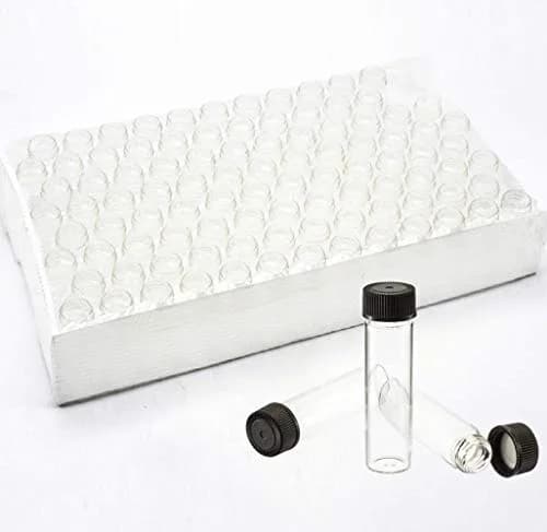 SUCOHANS 4ml Glass Vials with Black Phenolic Screw Caps | Sample & Storage Vials in India thumbnail 1