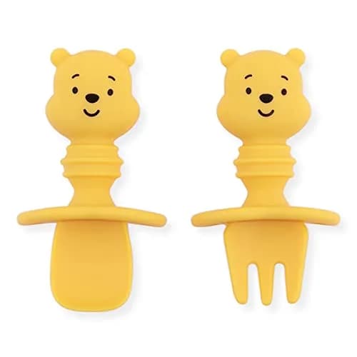 Bumkins Baby Utensils Set | Disney Silicone Chewtensils for Stage 1, Ages 6 Months+ | Winnie The Pooh thumbnail 1