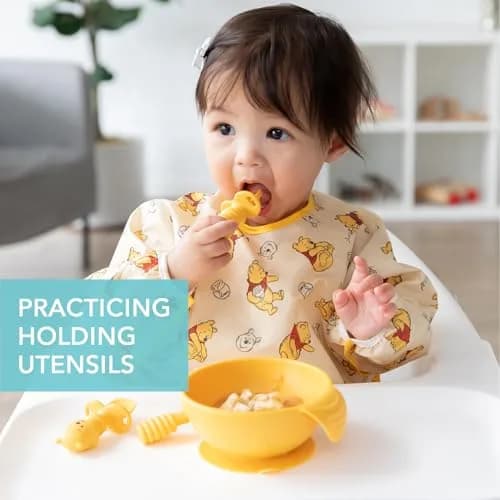 Bumkins Baby Utensils Set | Disney Silicone Chewtensils for Stage 1, Ages 6 Months+ | Winnie The Pooh thumbnail 2