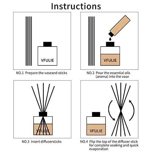 VFULIE 100PCS Reed Diffuser Sticks 10 inches (25.4 cm) | Natural Rattan for Home & Office Fragrance thumbnail 9