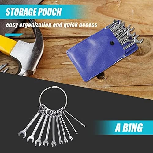 SPEEDWOX Mini Combination Wrench Set 4-11mm (10 Pcs) | High Carbon Steel with Rust-Resistant Chrome Finish thumbnail 6
