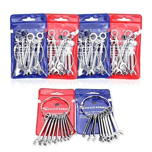 SPEEDWOX Mini Combination Wrench Set 4mm-11mm (0.157"-0.433") & 5/32"-7/16" (0.156"-0.437") | 60 Pcs Total thumbnail 1
