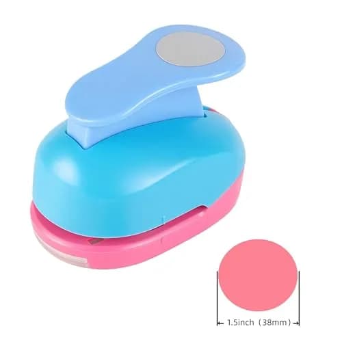 Wsyhomie 1.5 inch (38mm) Circle Punch for Paper Crafts | Lever Action for Scrapbooks & Cards thumbnail 2