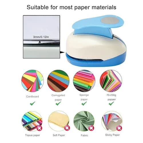 Wsyhomie 2 inch (50.8mm) Circle Craft Punch | Paper Crafting Tool for Cards & Scrapbooks thumbnail 4