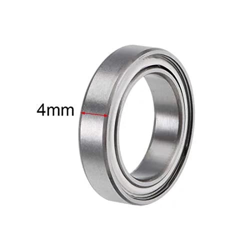 uxcell Deep Groove Ball Bearing 12mm x 18mm x 4mm | Double Shielded Chrome Steel, 10pcs thumbnail 3