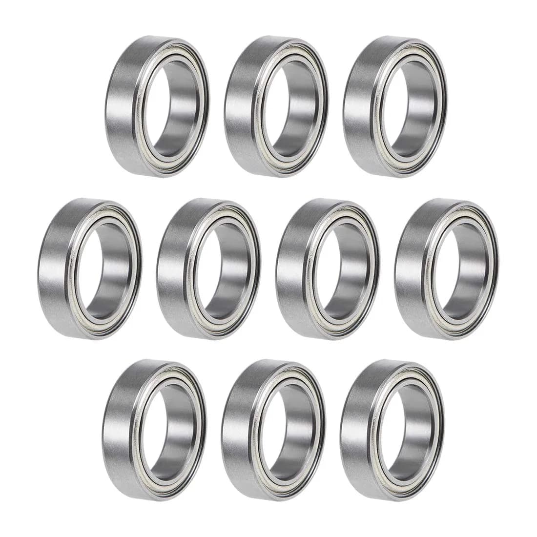 uxcell 6700ZZ Double Shielded Deep Groove Ball Bearings 10x15x4mm | 10 Pcs Chrome Steel - main product image