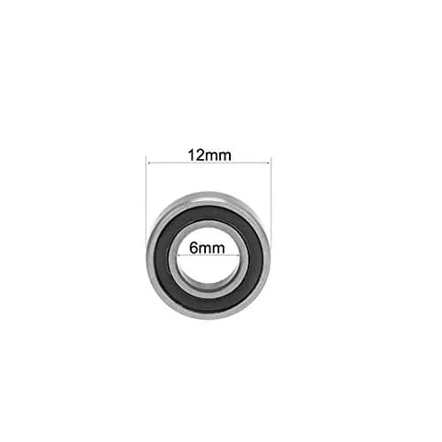 uxcell MR126-2RS Deep Groove Ball Bearings 6mm x 12mm x 4mm | Double Sealed Chrome Steel (10 Pcs) thumbnail 4
