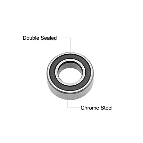 uxcell MR126-2RS Deep Groove Ball Bearings 6mm x 12mm x 4mm | Double Sealed Chrome Steel (10 Pcs) thumbnail 2