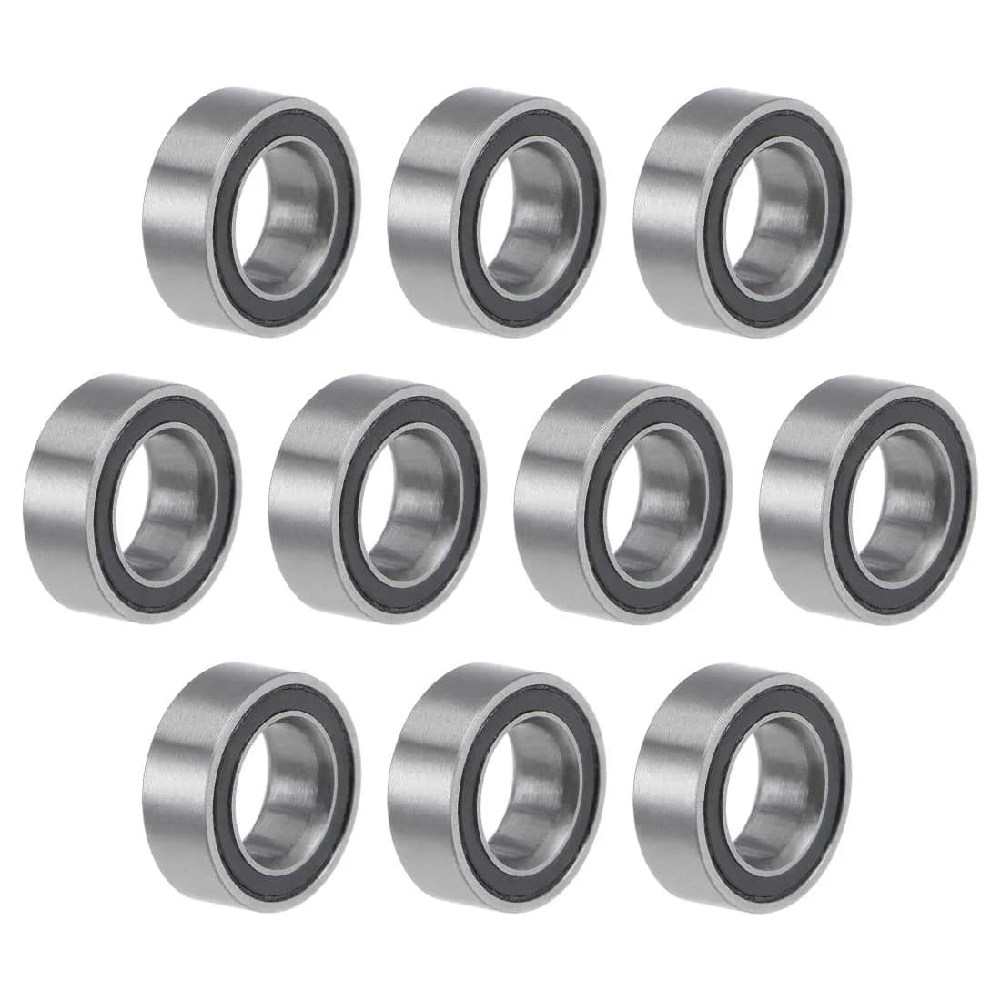 uxcell MR74-2RS Deep Groove Ball Bearings 4mm Inner Dia 7mm OD 2.5mm Bore Double Sealed Chrome Steel Z2 10pcs