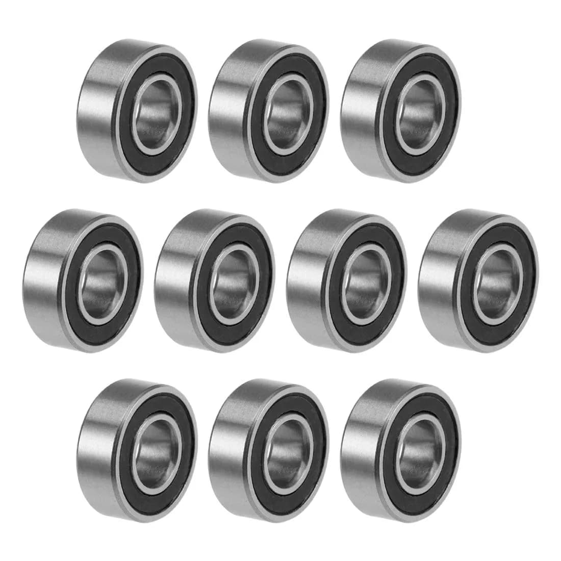 uxcell MR115-2RS Deep Groove Ball Bearing 5mm | Double Sealed Chrome Steel, High-Speed, Cost-Effective